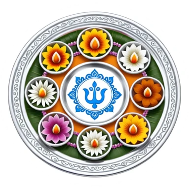 Tamil nadu Pooja thali sticker