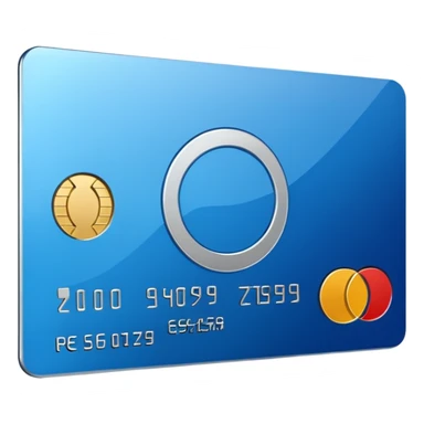 credit card with two overlapping circles sticker