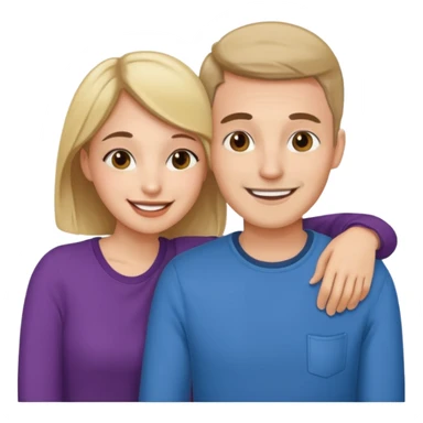 Couple hugs on photobooths sticker