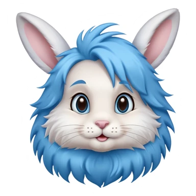 pretty easter boy bunny with blue hair sticker