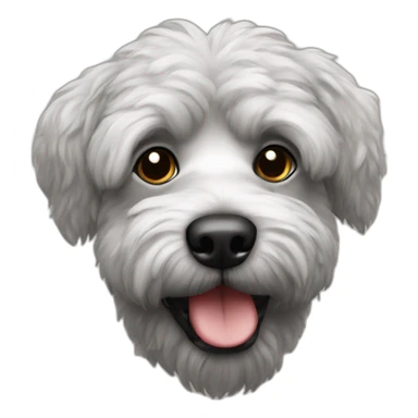 Caniche avec taches noires sticker