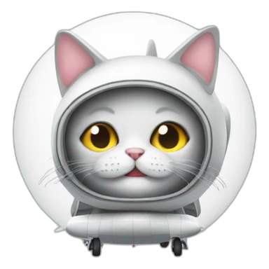 Un chat sur un avion sticker