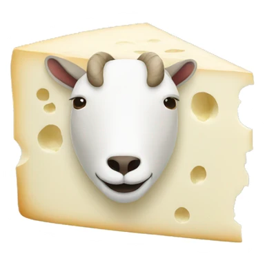 goat cheese with hidden face sticker