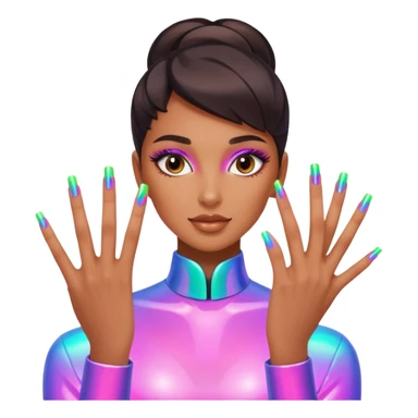 futuristic nail artist sticker