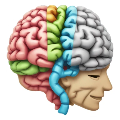 Two brains talking to each othe sticker