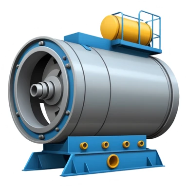 Emoji-style illustration of a tunnel boring machine, flat vector look, bold outlines, minimal details, no background sticker