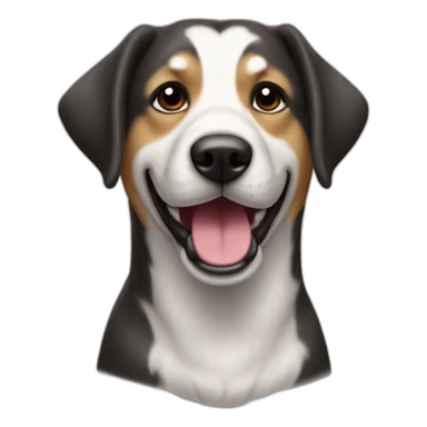 chien tire langue sticker