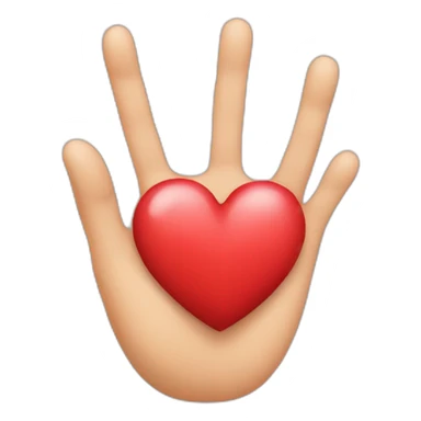 Coeur avec la main sticker