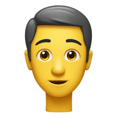 yellow side eye emoji with straight face sticker