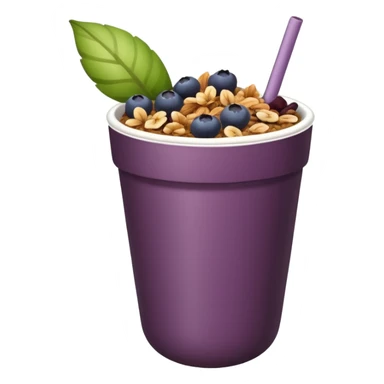 Vaso con açai, que lleve granola plátano arándanos y frutillas sticker