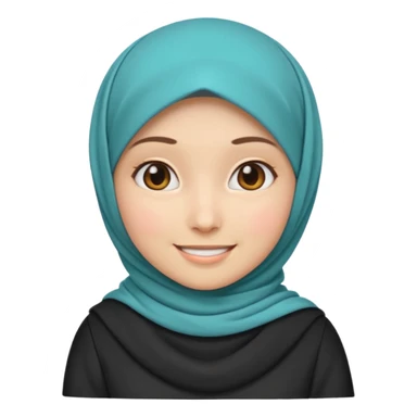 Standing up girl emoji, wearing a hijab sticker