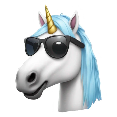 Unicorn with sunglasses sticker