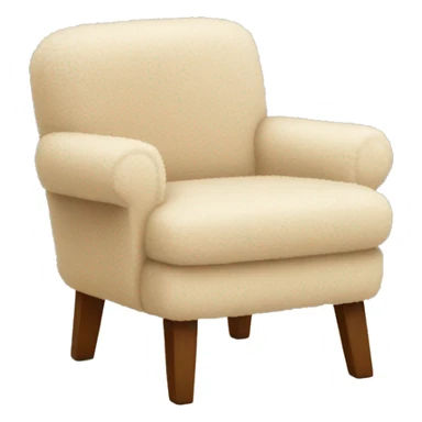 beige sherpa chair sticker