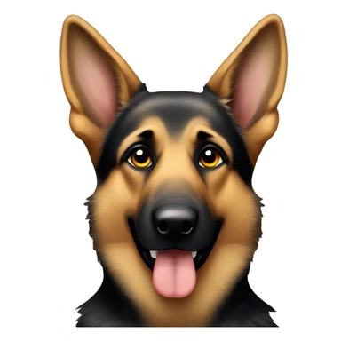 german shepherd with one floppy ear sticker