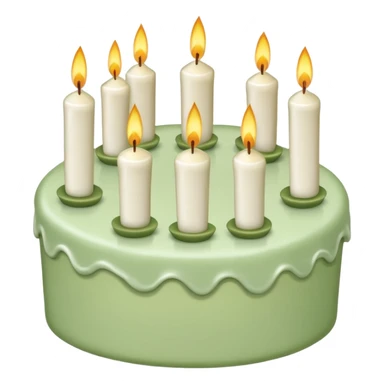 Sage green birthday sticker