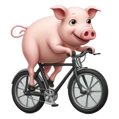 pig on a bike sticker