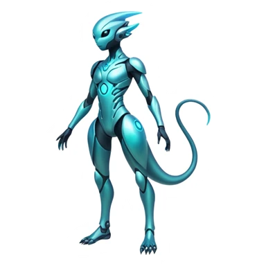 Futuristic Ethereal Modern Fakémon-creature-hybrid Full Body sticker