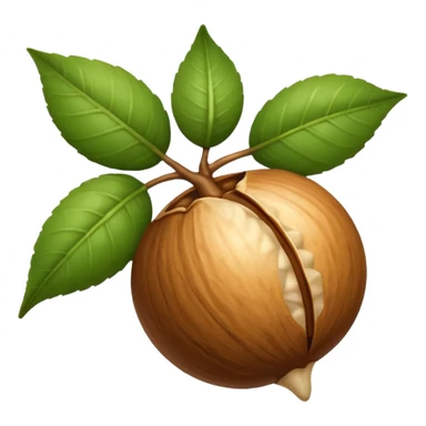 macadamia nut with leaves sticker