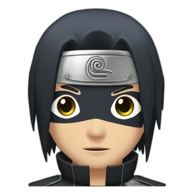 itachi uchiha wearing men silver chain,styled,cool, detailed,sharp sticker
