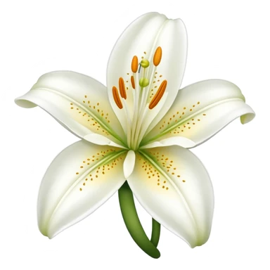 lily flower with white petals sticker