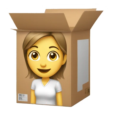 White women delivery box sticker