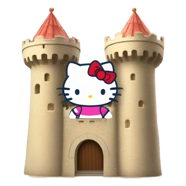 Hello kitty castillo de arena  sticker