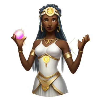 Technomancy Goddess is a mystical being who controls both magic and technology. She can cast spells on technological networks. Her powers blend the ancient art of magic with advanced cybernetics and technology. She can command machines sticker