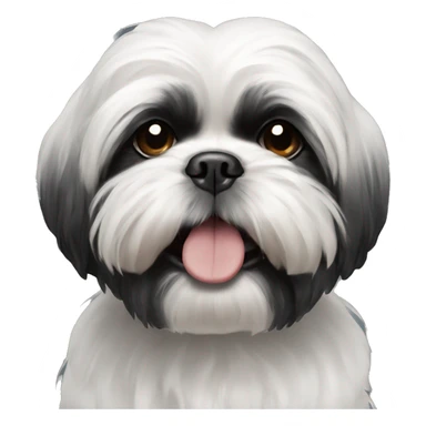 Black shih tzu. Only around the mouth a little bit white  sticker