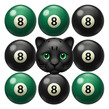 Panther print lucky nine ball sticker