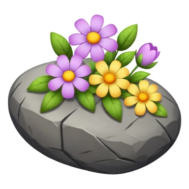 rock giving flowers sticker