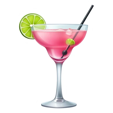 Pink cocktail sticker