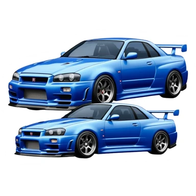 car Nissan Skyline GT-R R34 1999 like in the movie Fast and Furious  sticker