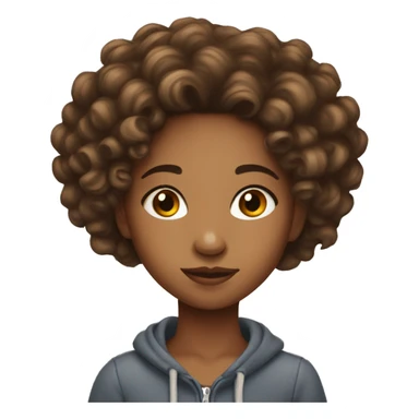 Mixed girl with pretty hair and a warm soul  sticker