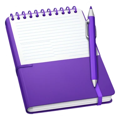 journal white and purple sticker