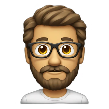 Hombre con barbas y gafas sticker