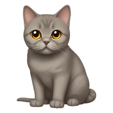 Brown british shorthair with Brown eyes sitting  sticker