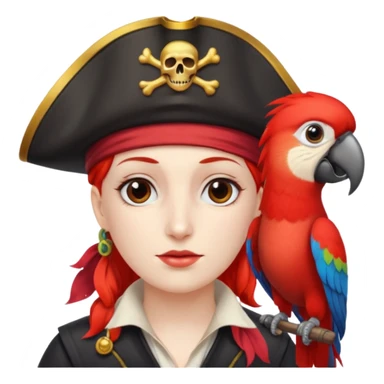 Stranger things pirate and parrot sticker