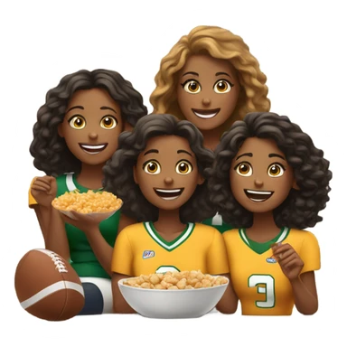 Girls watching football sticker