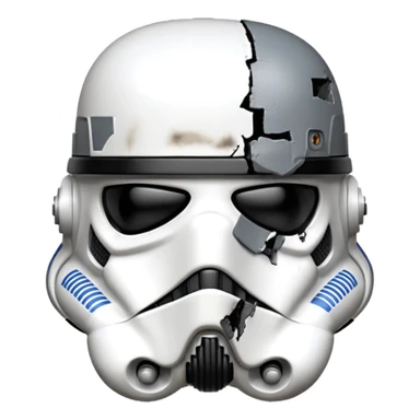 TK421 stormtrooper head view appearing like an opps, or accidental decision was made sticker