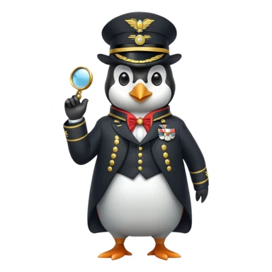 luxurious penguin soldier sticker