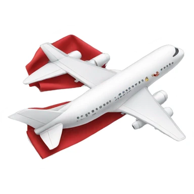 airplane with a red carpet sticker