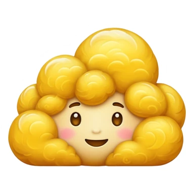 Convert this cloud ☁️ to golden cloud sticker