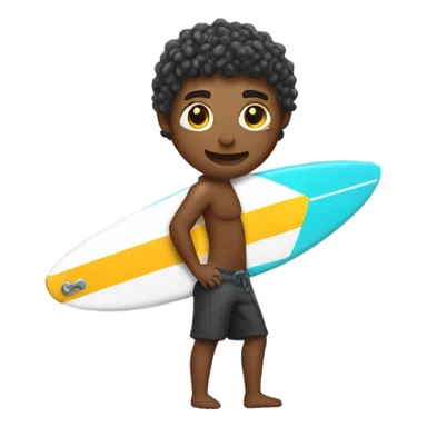 Can you generate a surfer emoji where the surfboard is being tied down with a chain  sticker