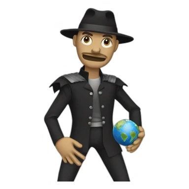 puppet master controlling the earth sticker