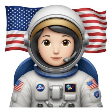 Astronaut floating in space USA no face real sticker