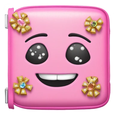 Pink iPad with a blinged out junk case sticker