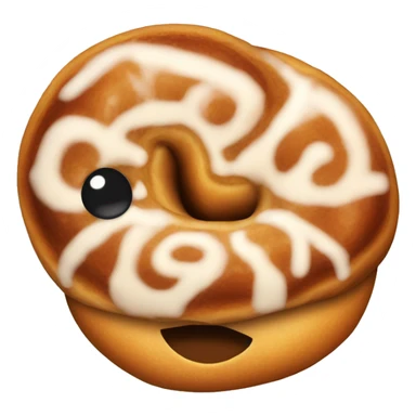 christmas cinnamon bun sticker