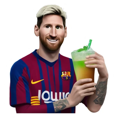 Messi holding a mate 🧉 drink  sticker