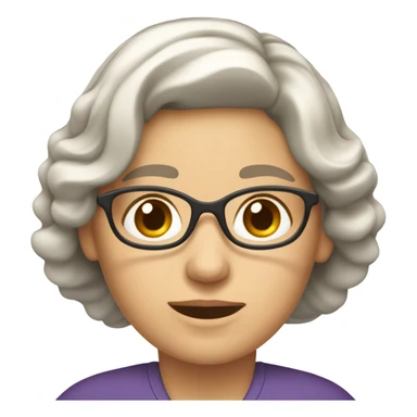 Mujer 60 años, enfermera, rubia oscura y pelo ondulado sticker