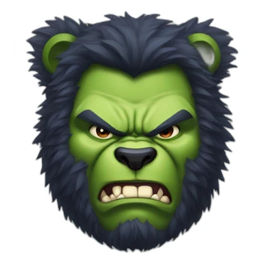 hulk werebear sticker